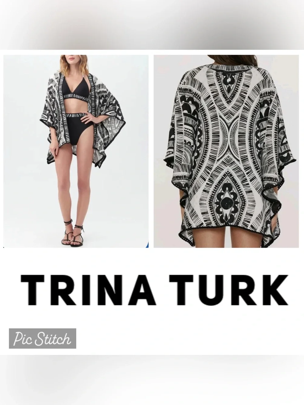 NWT Trina Turk Women’s Hula Fringe Tunic Coverup